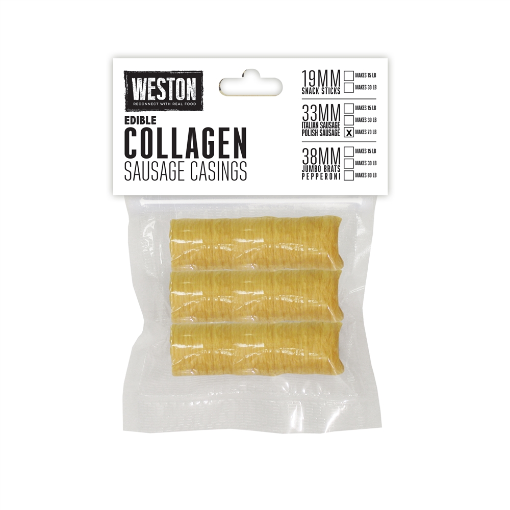 Weston 33 mm Collagen Sausage Casing (makes 70 lbs)
