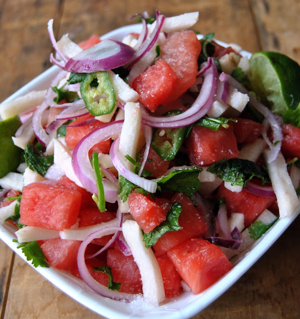 Recipe - Compressed Watermelon & Jicama Salad