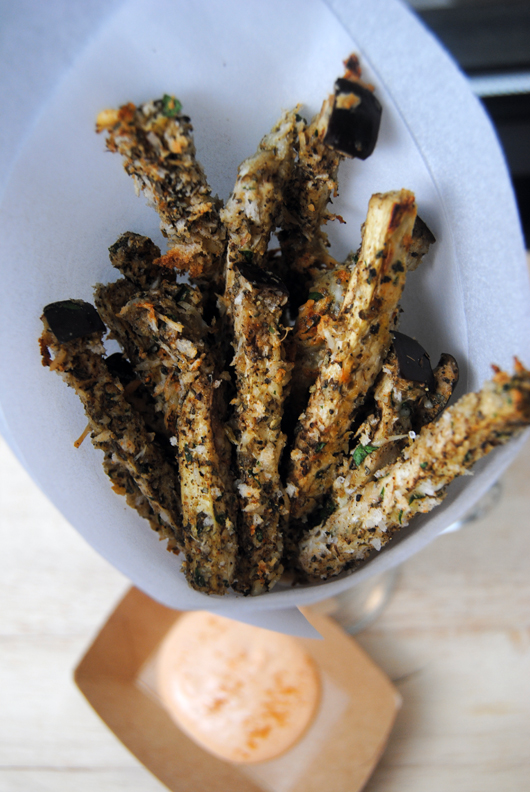 Eggplant Fries with the Weston French Fry Cutter & Vegetable Dicer