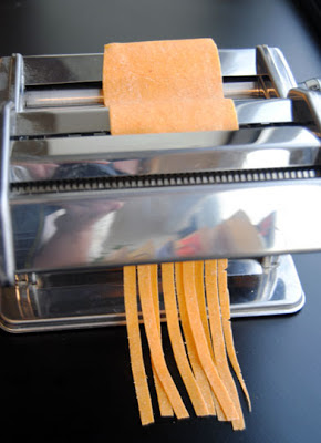 Sriracha Noodles with a Roma by Weston Pasta Machine