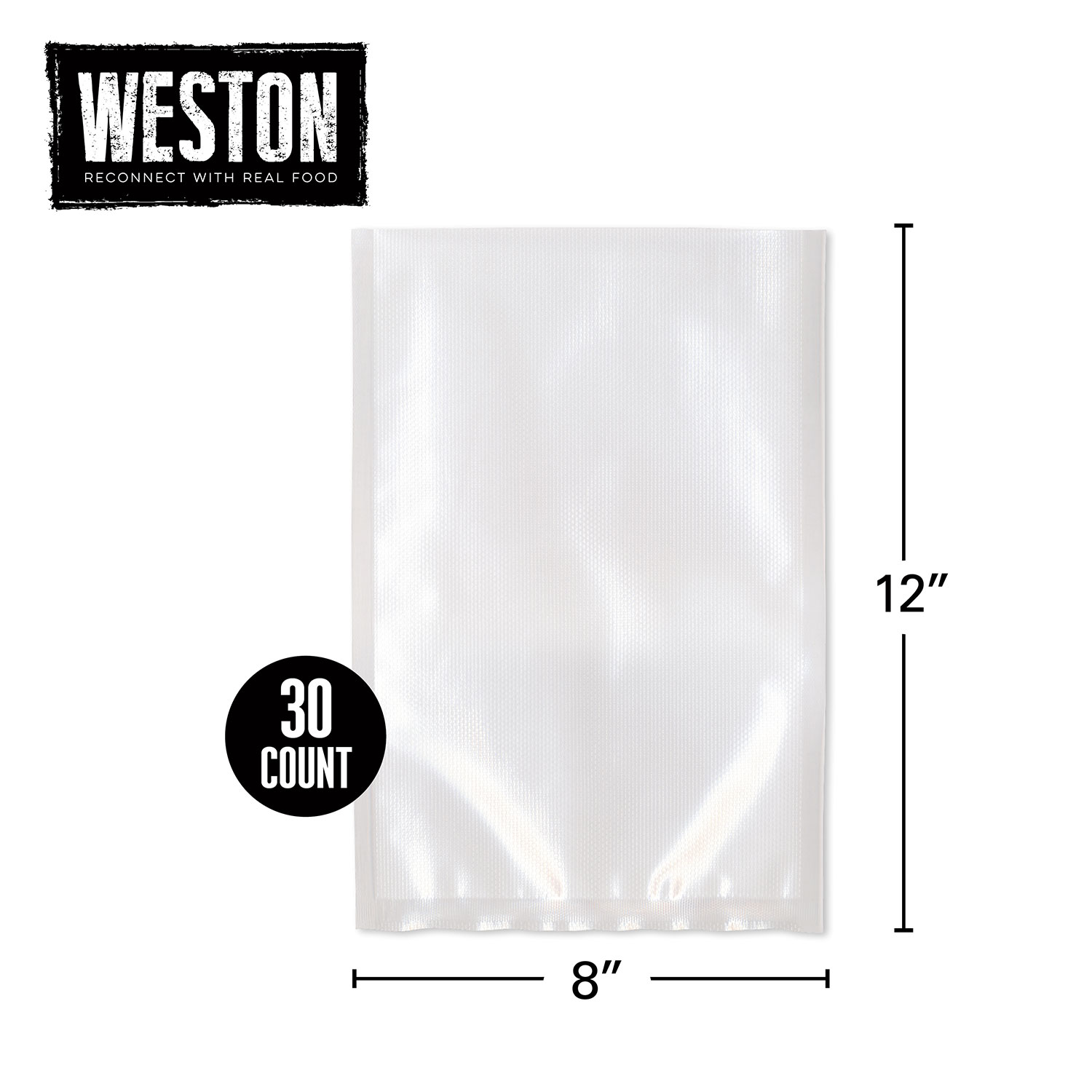 Weston 8 x 12 Zippered Vacuum Sealer Bags (50 count) - Bed Bath
