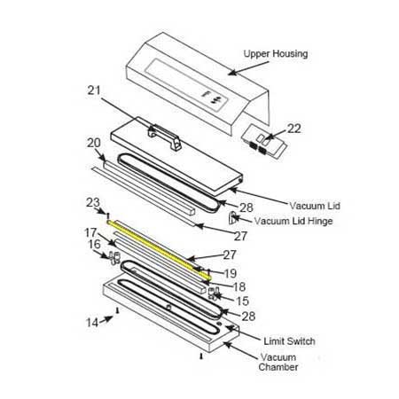 Vacuum Sealer Seal Bar Heating Element 08-0427