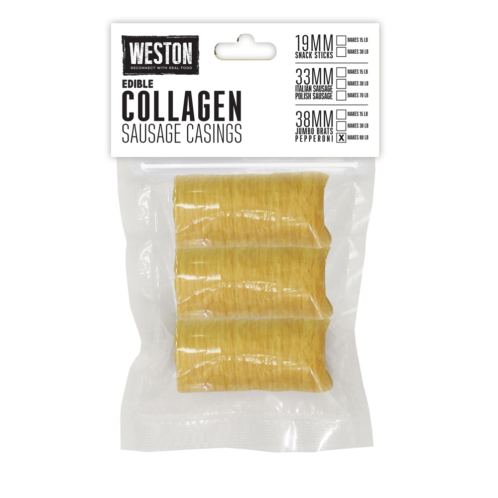 Weston 38 mm Collagen Sausage Casing (makes 80 lbs)