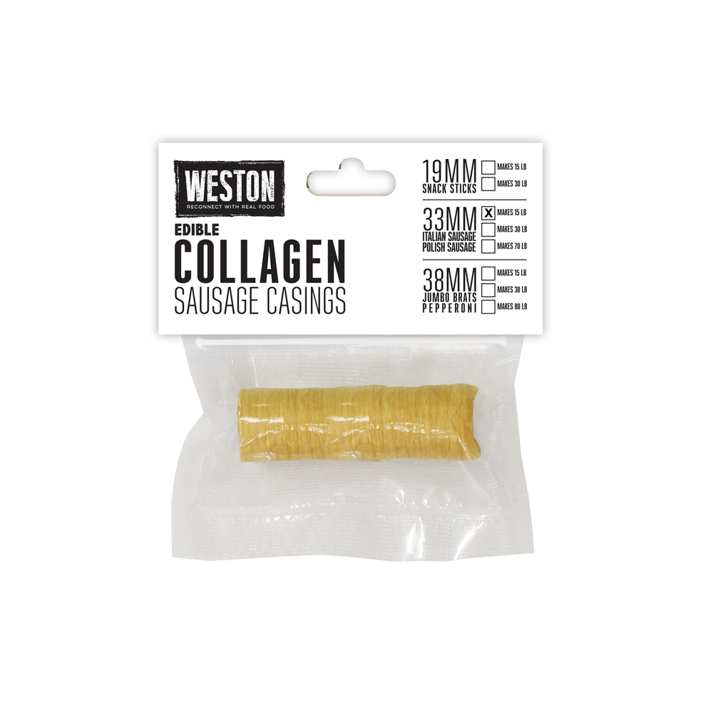 Weston 33 mm Collagen Sausage Casing (makes 15 lbs)