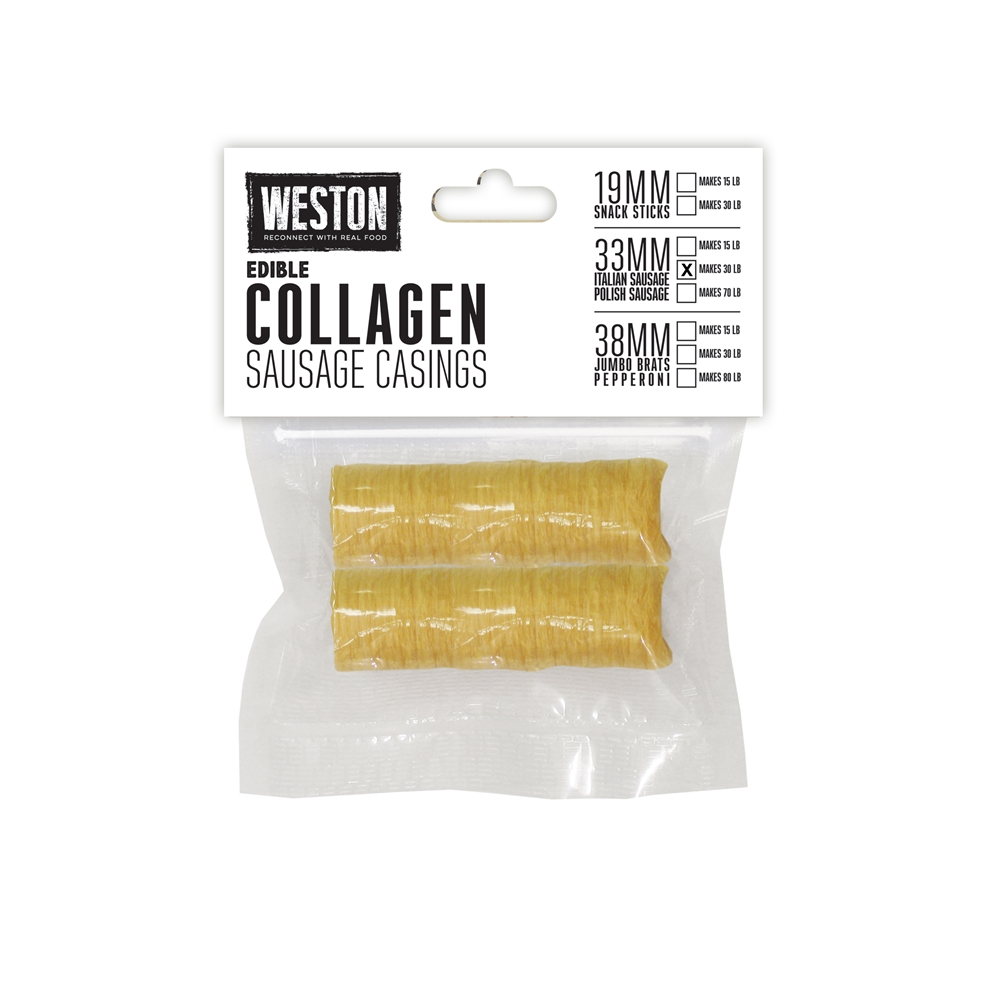 Weston 33 mm Collagen Sausage Casing (makes 30 lbs)