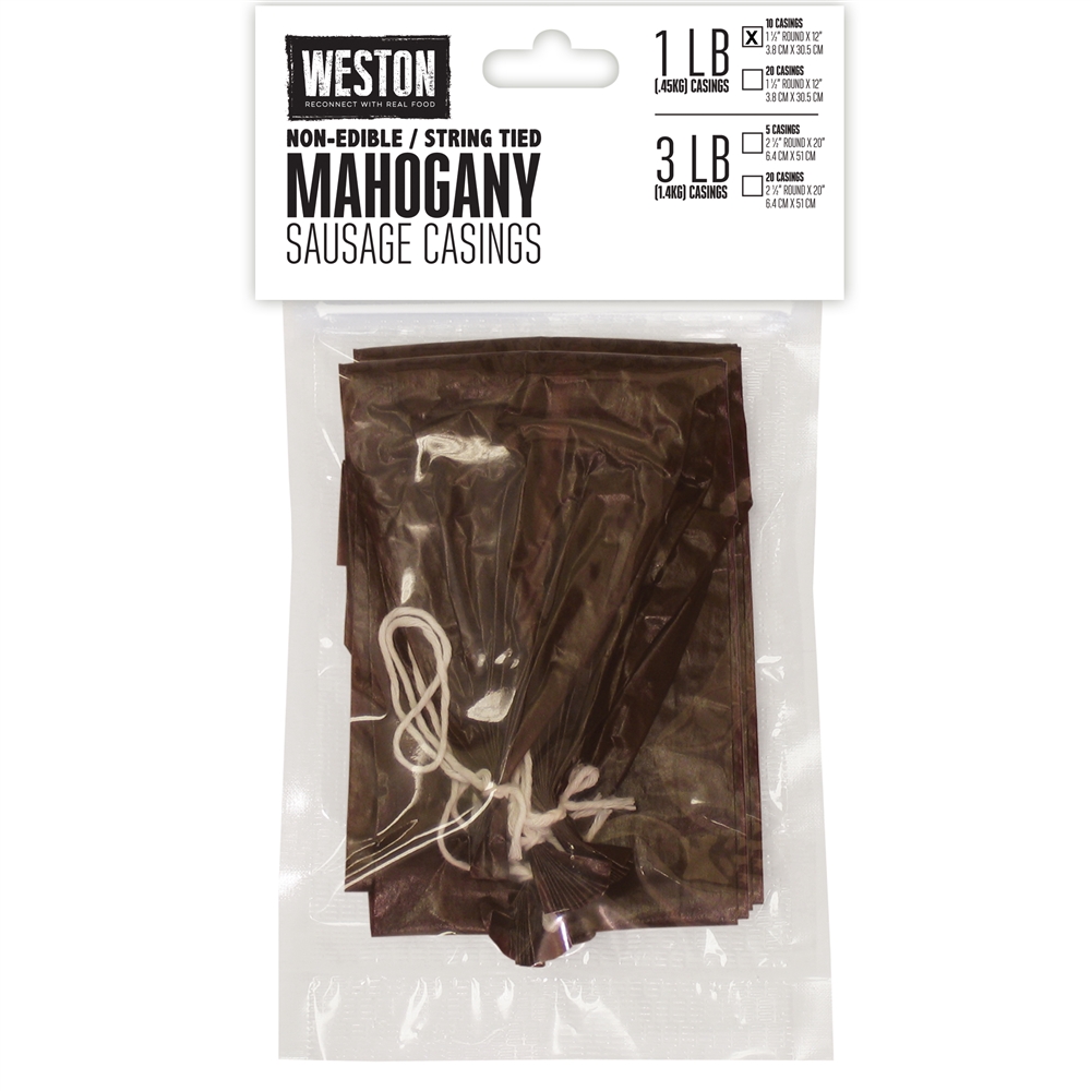 Weston Mahogany Sausage Casings - 1.5