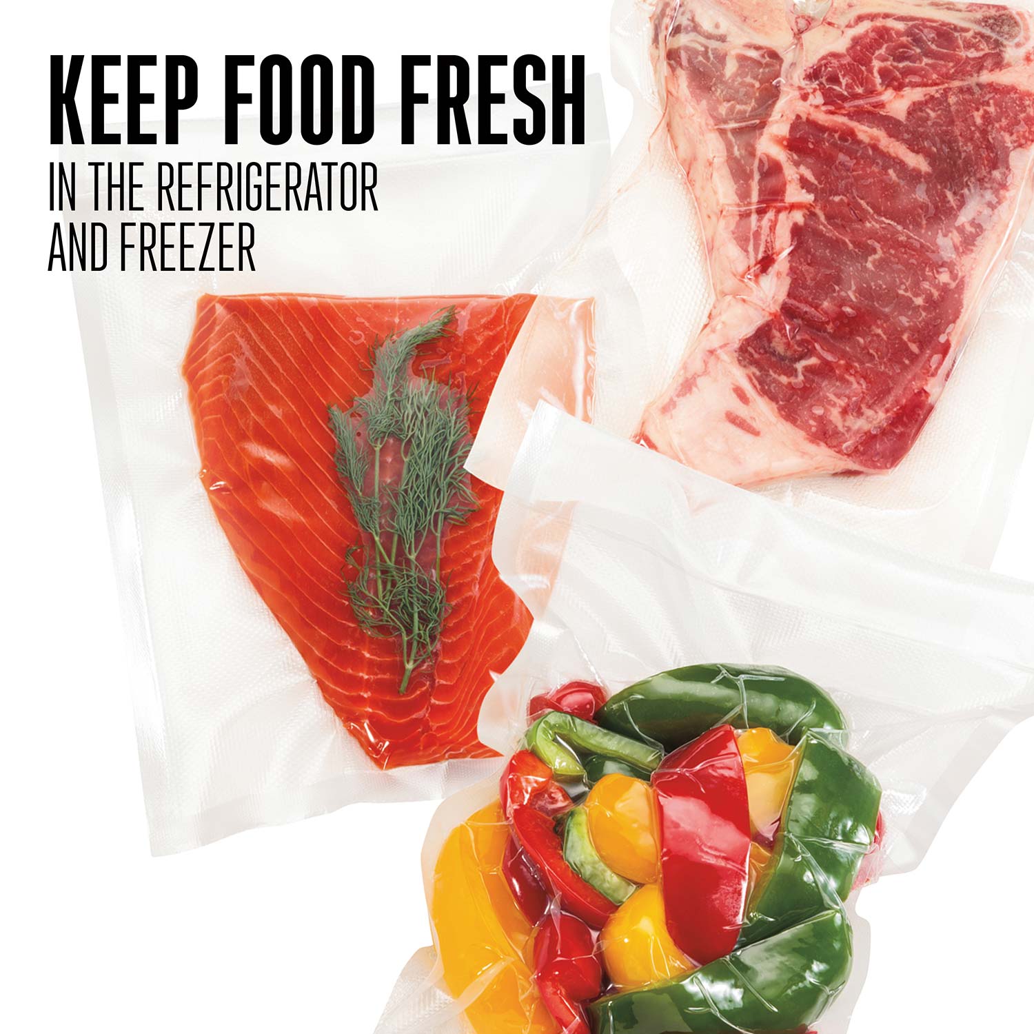 2 Rolls 8''x50' Vacuum Sealer Bags for Freezer Food Saver Vacuum Heat-Seal  Rolls Food Storage Bags