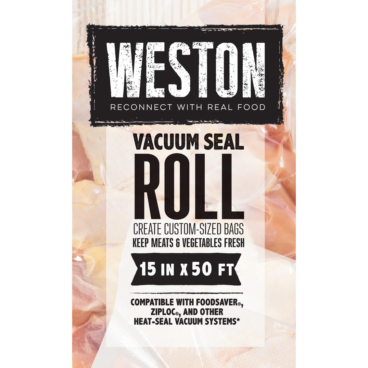 Weston® Vacuum Sealer Bags, 15 in x 50 ft Roll (30-0015-W)
