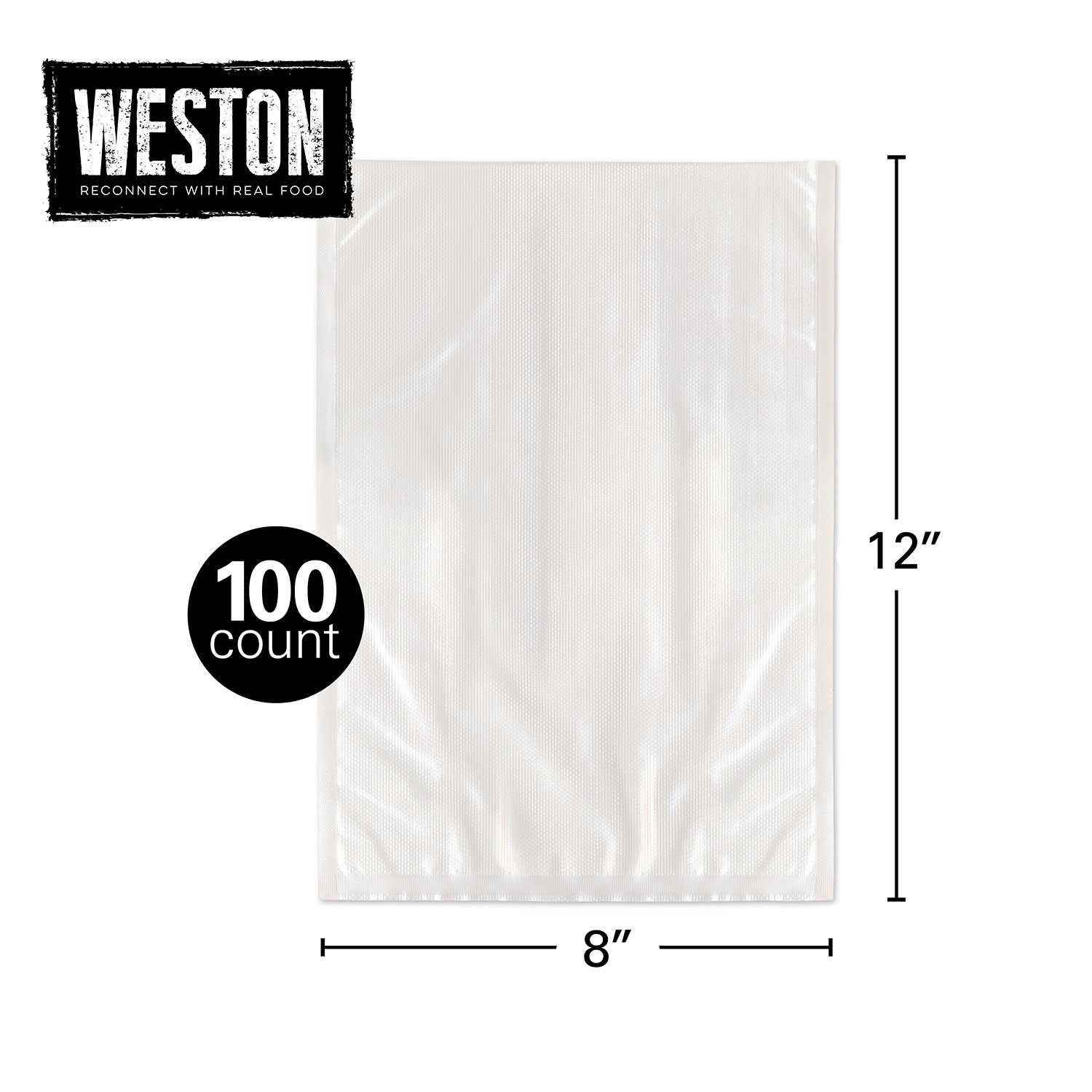 Weston Ground Meat Freezer Bags 100 Count 1 Ib Capacity