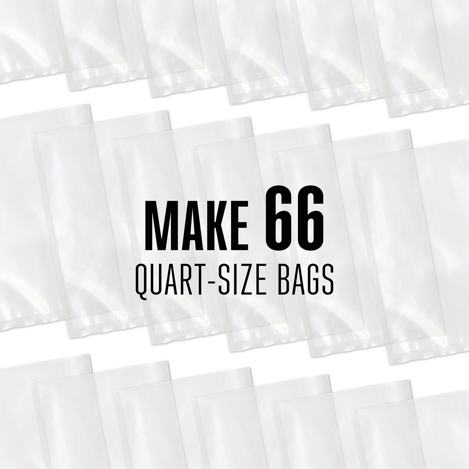 Weston Vacuum Sealer Bags, 8 in x 12 in, 66 Pre-Cut Bags - 30-0110-W