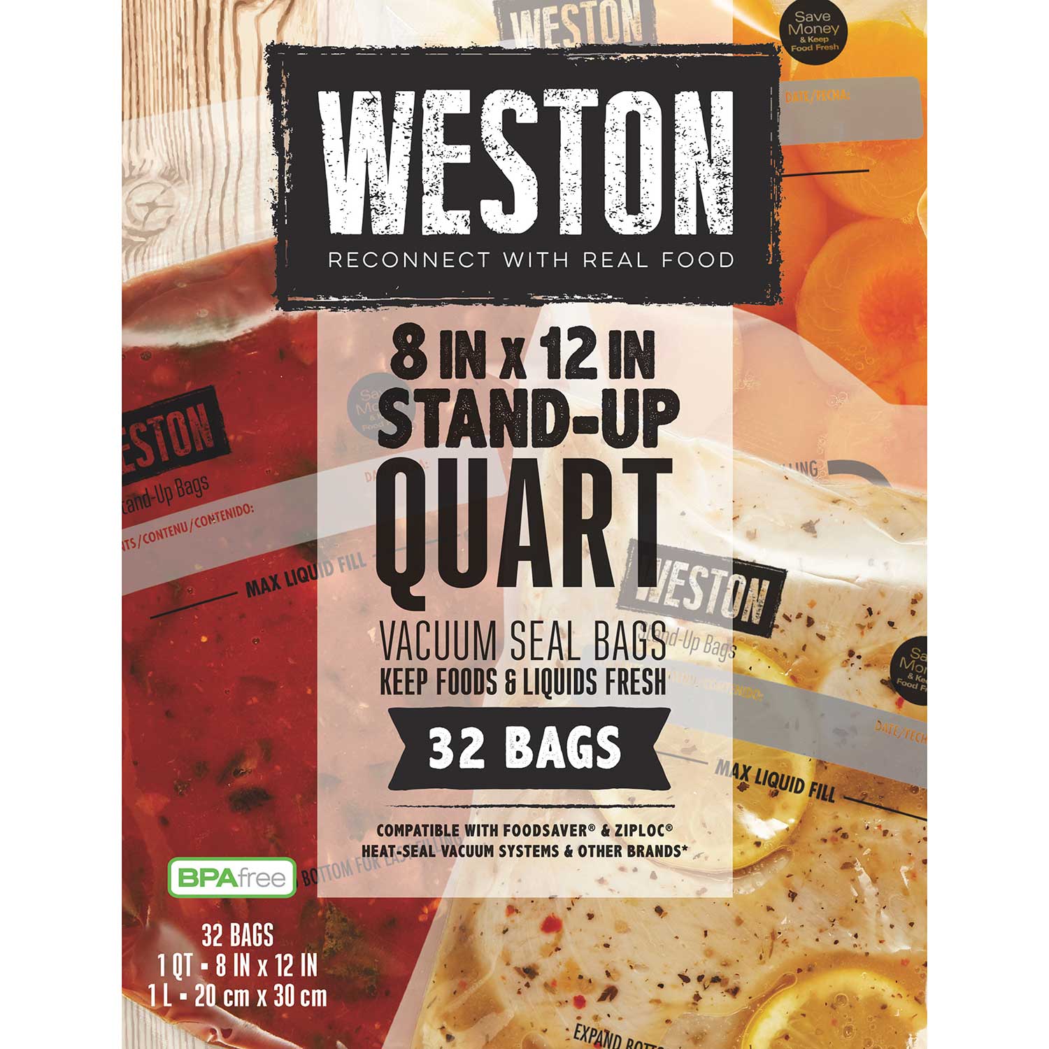 Weston Vacuum Sealer Bags - 8 in x 12 in
