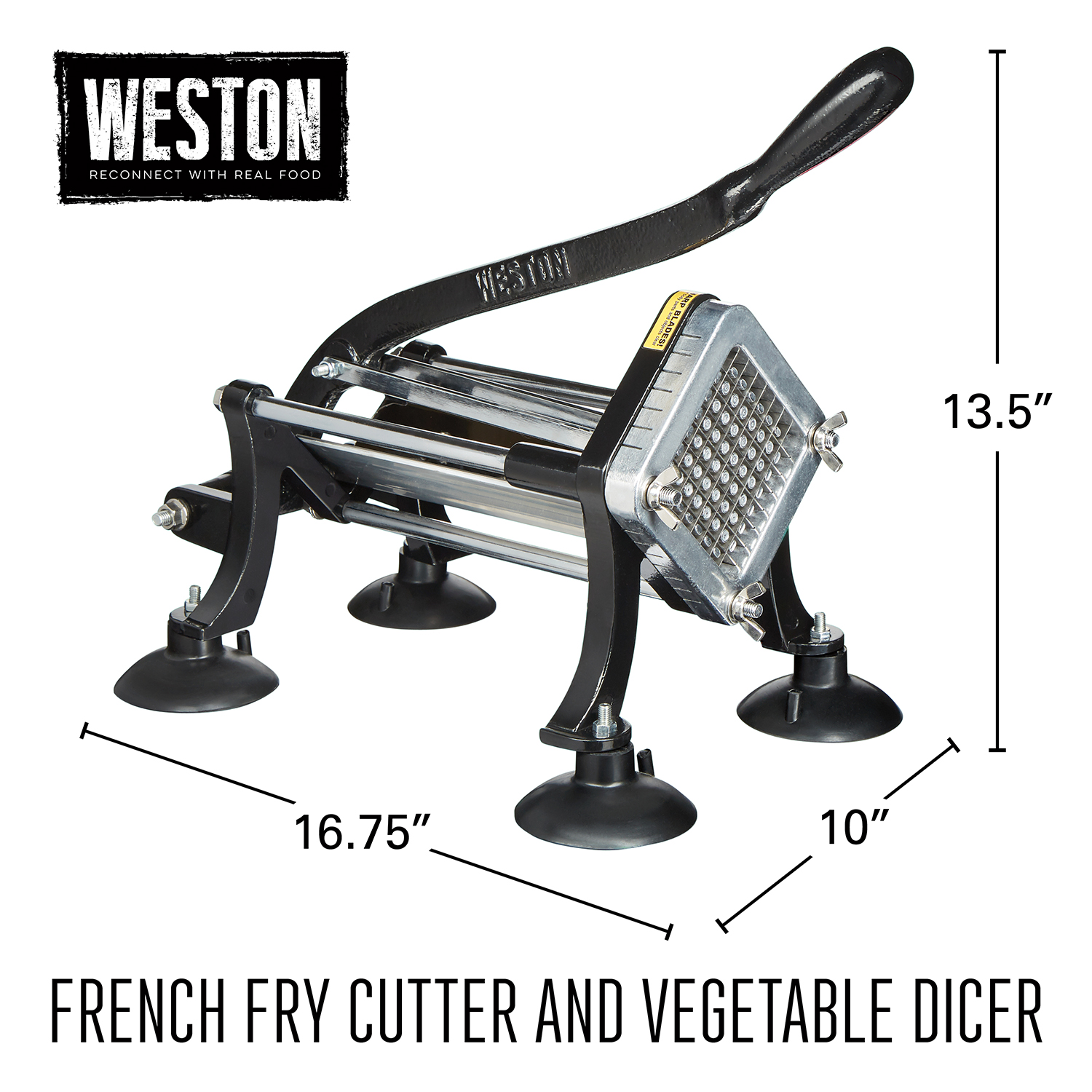 Weston French Fry Cutter & Vegetable Dicer 36-3301-W Missing 1/2 in. Blade