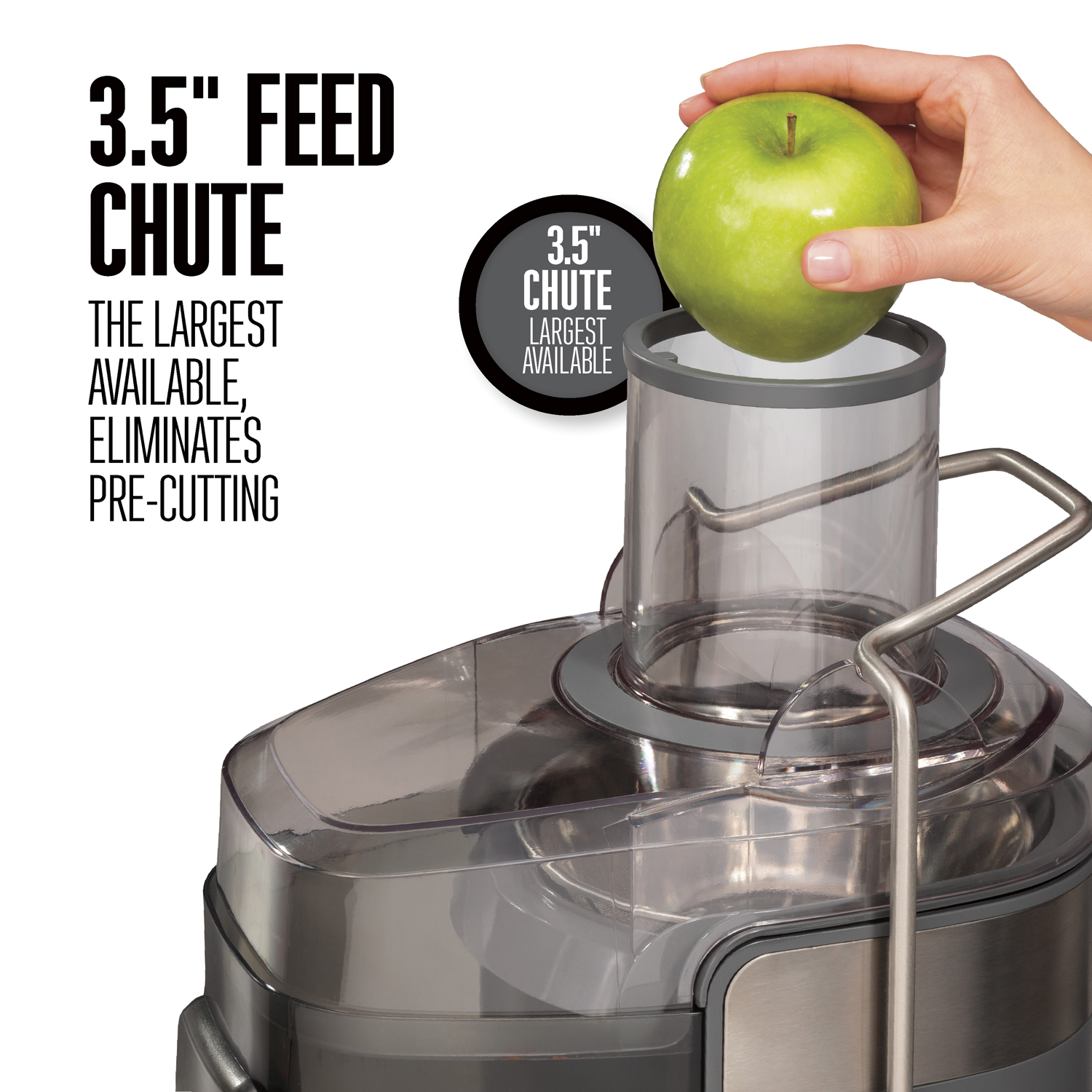 Juice Extractor, 2 Feed Chute, Black - Continental