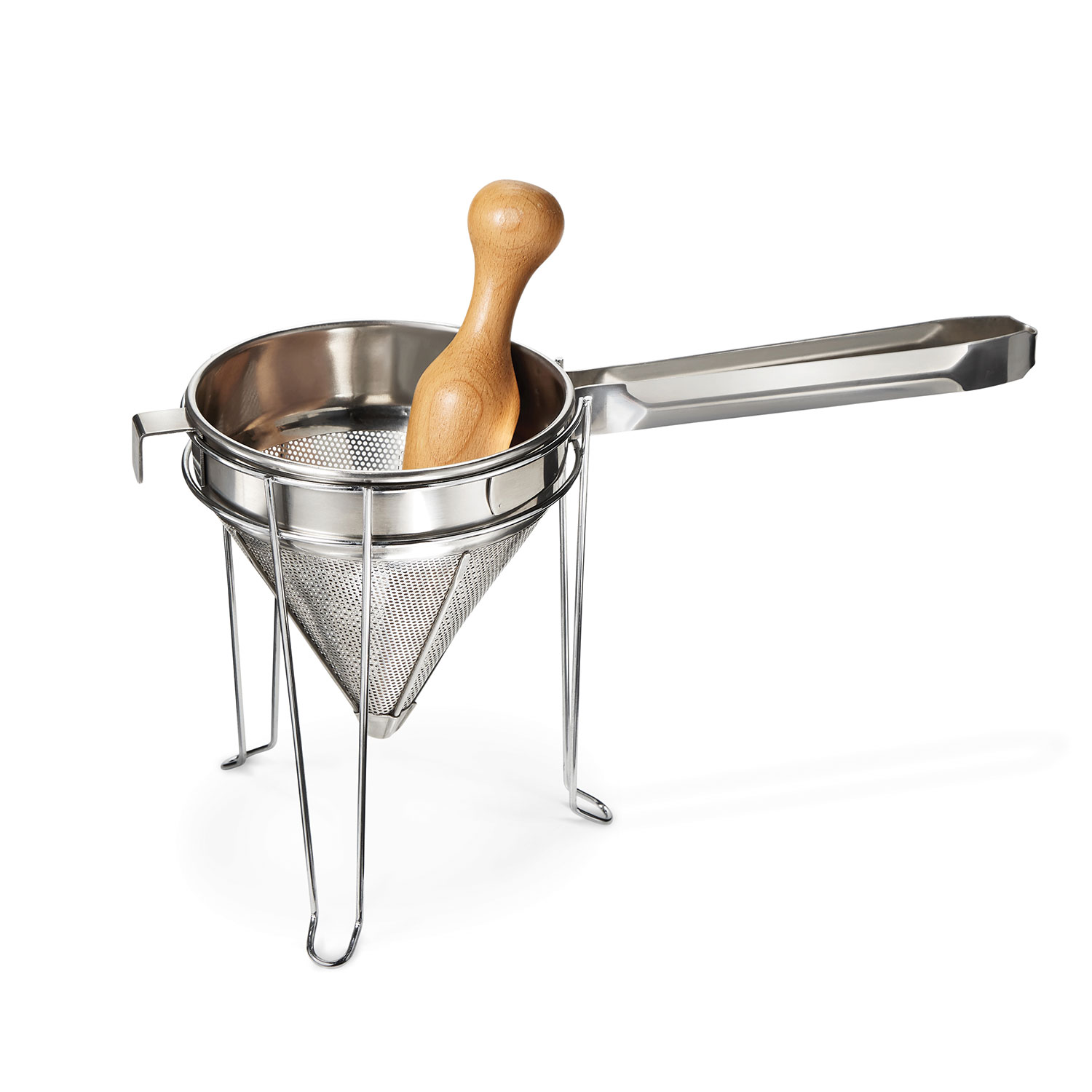 Stainless Steel Cone Strainer and Pestle Set (83-3030-W)
