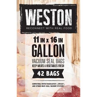 Get parts for Weston® Vacuum Sealer Bags, 11 in x 16 in, 42 Pre-Cut Bags (30-0108-W)