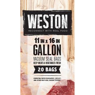 Get parts for Weston Gallon 11 x 16 Vacuum Bags (20 count) (30-0109-W)