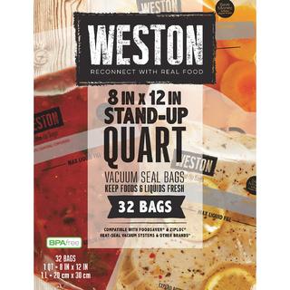 Get parts for Weston® Vacuum Sealer Bags, 8 in x 12 in, 32 Stand-Up Pre-Cut Bags (30-1008-W)